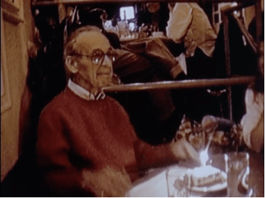 Oscar Berliner and birthday cake in Nobody's Business