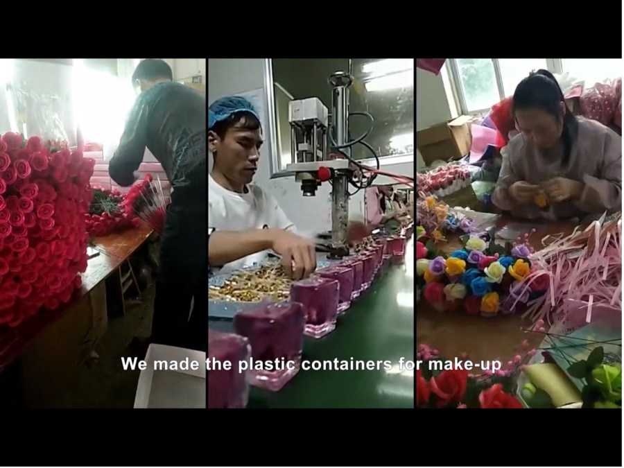 Chinese factory workers on the assembly line